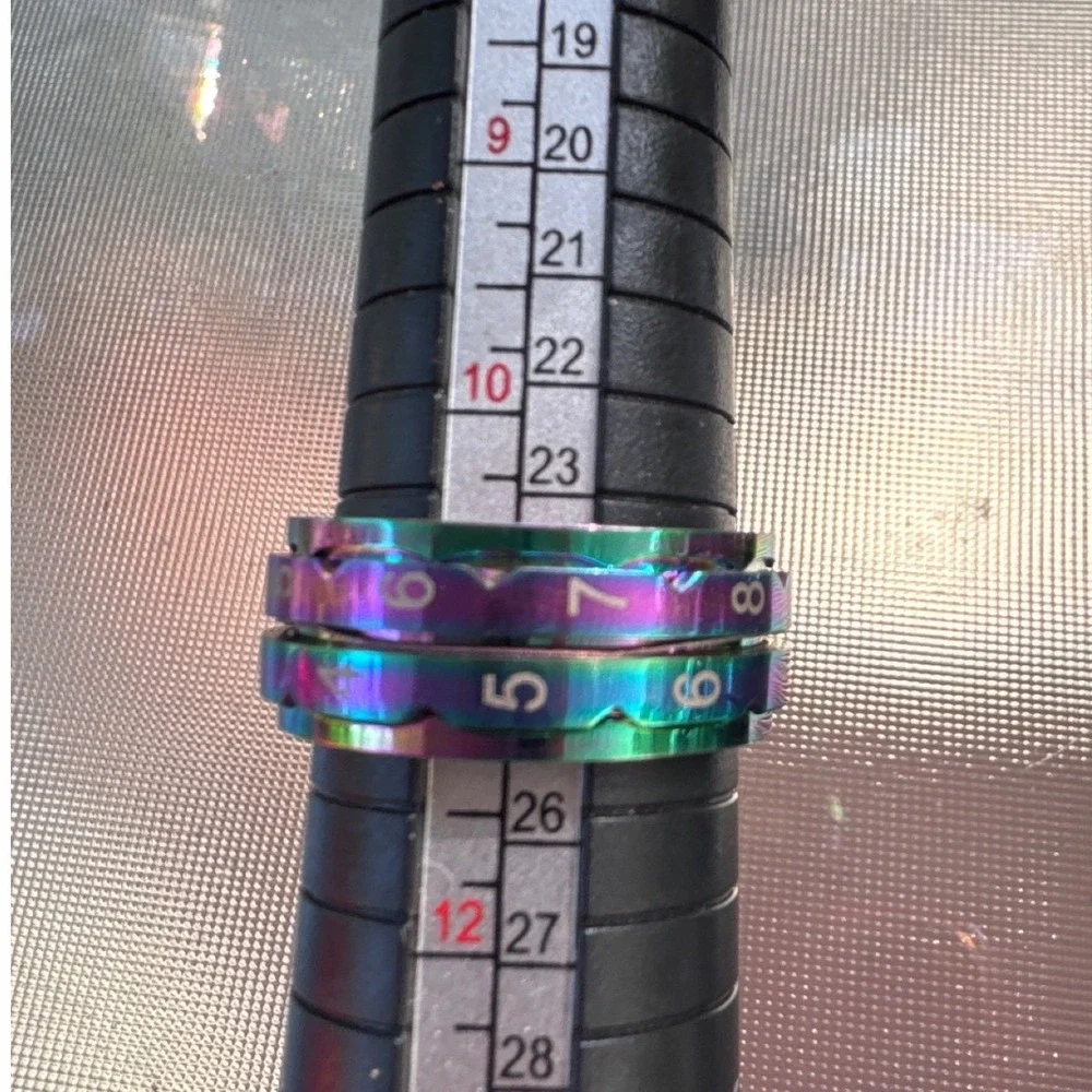 KnitPro Rainbow Ring Row Counter Spinner Knitting Crochet Finger Counter Size 11